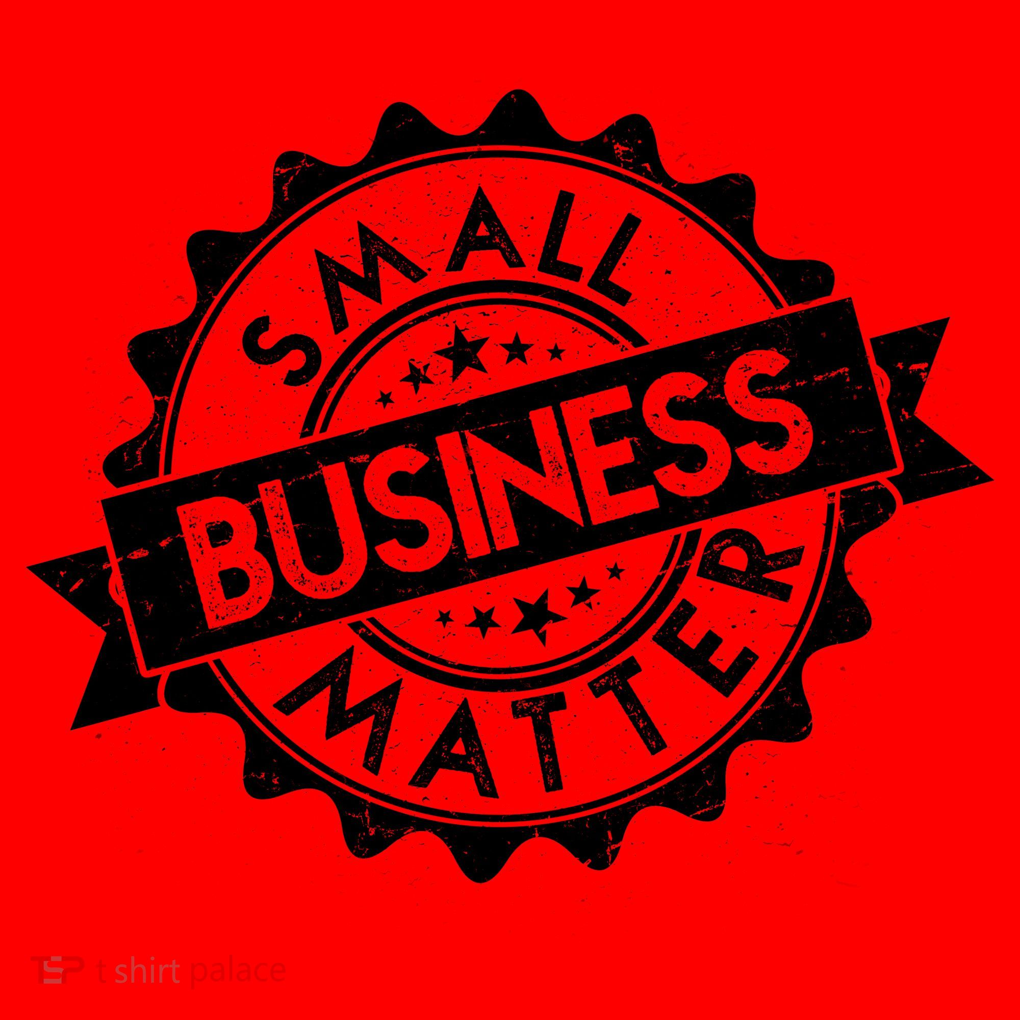 Small Business Matter Stamp Emblem Santa Hat