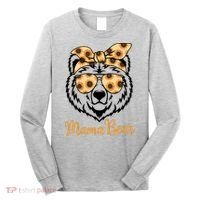 Sunflower Mama Bear With Sunglasses Bandana Momma Mothers Dy  Long Sleeve Shirt thumb 0