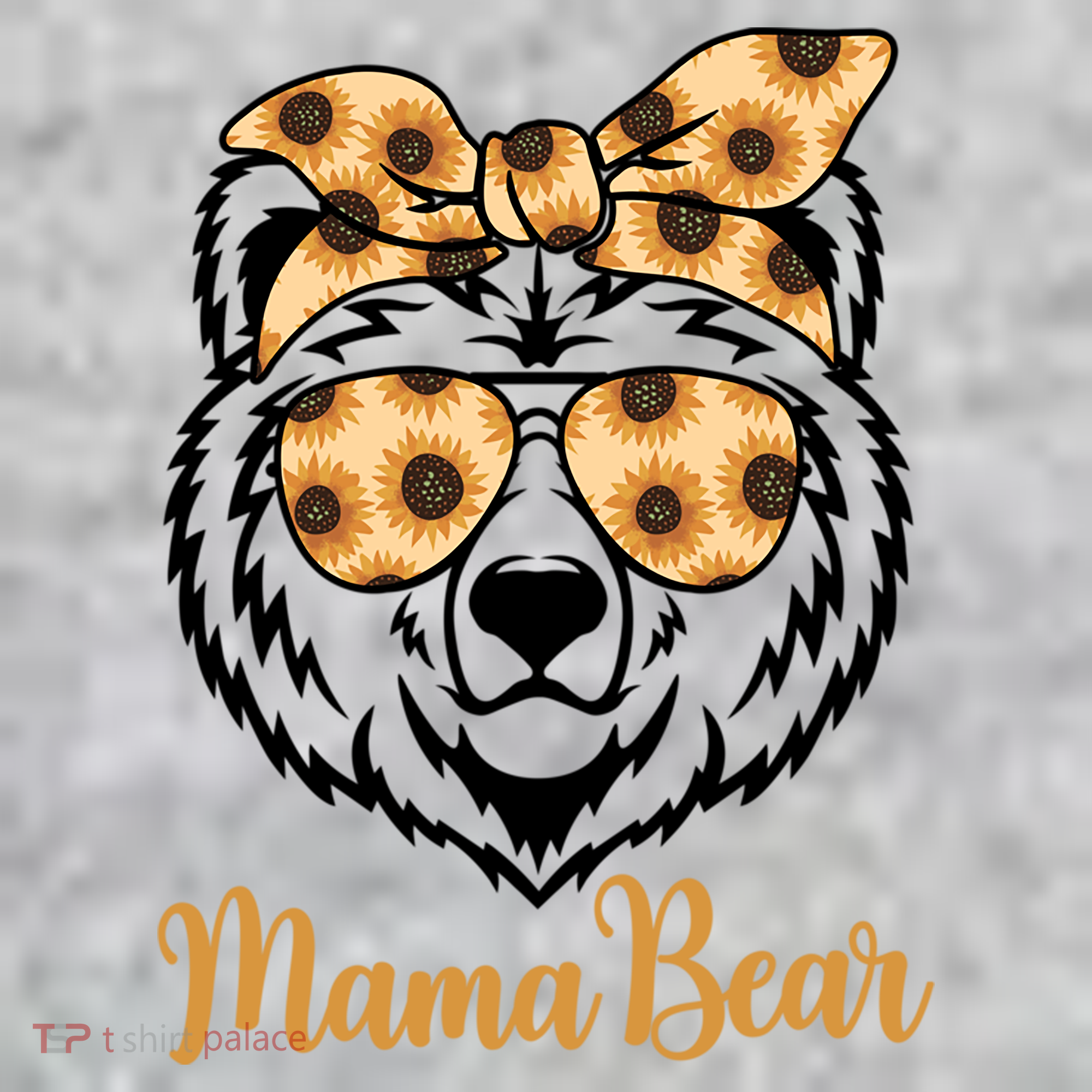 Sunflower Mama Bear With Sunglasses Bandana Momma Mothers Dy  Sweatshirt