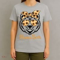 Sunflower Mama Bear With Sunglasses Bandana Momma Mothers Dy  T-Shirt thumb 4