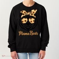 Sunflower Mama Bear With Sunglasses Bandana Momma Mothers Dy  Women's Sweatshirt thumb 0