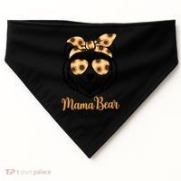 Sunflower Mama Bear With Sunglasses Bandana Momma Mothers Dy  USA-Made Doggie Bandana thumb 0