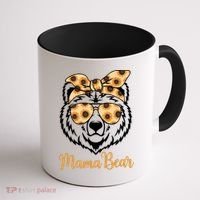 Sunflower Mama Bear With Sunglasses Bandana Momma Mothers Dy  Coffee Mug thumb 1