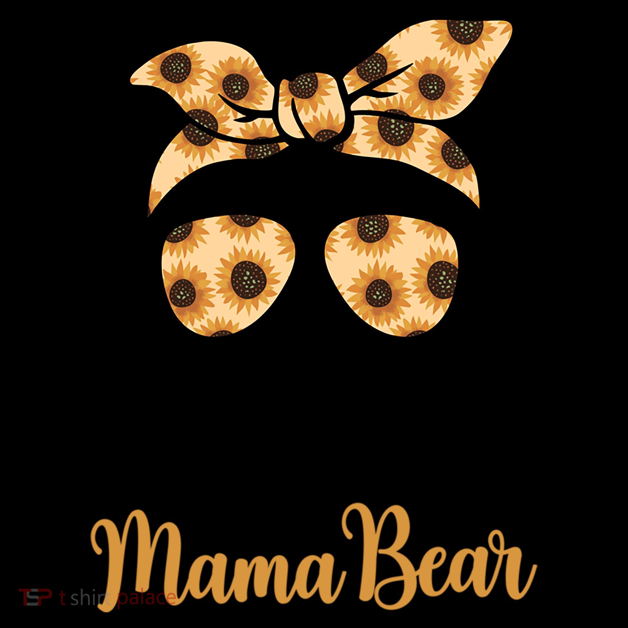 Sunflower Mama Bear With Sunglasses Bandana Momma Mothers Dy  Coffee Mug