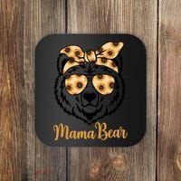 Sunflower Mama Bear With Sunglasses Bandana Momma Mothers Dy  Coaster thumb 0