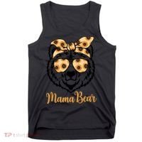 Sunflower Mama Bear With Sunglasses Bandana Momma Mothers Dy  Tank Top thumb 0