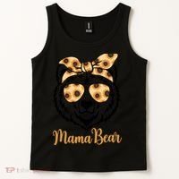 Sunflower Mama Bear With Sunglasses Bandana Momma Mothers Dy  Tank Top thumb 2