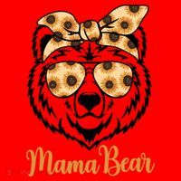 Sunflower Mama Bear With Sunglasses Bandana Momma Mothers Dy  Santa Hat thumb 1