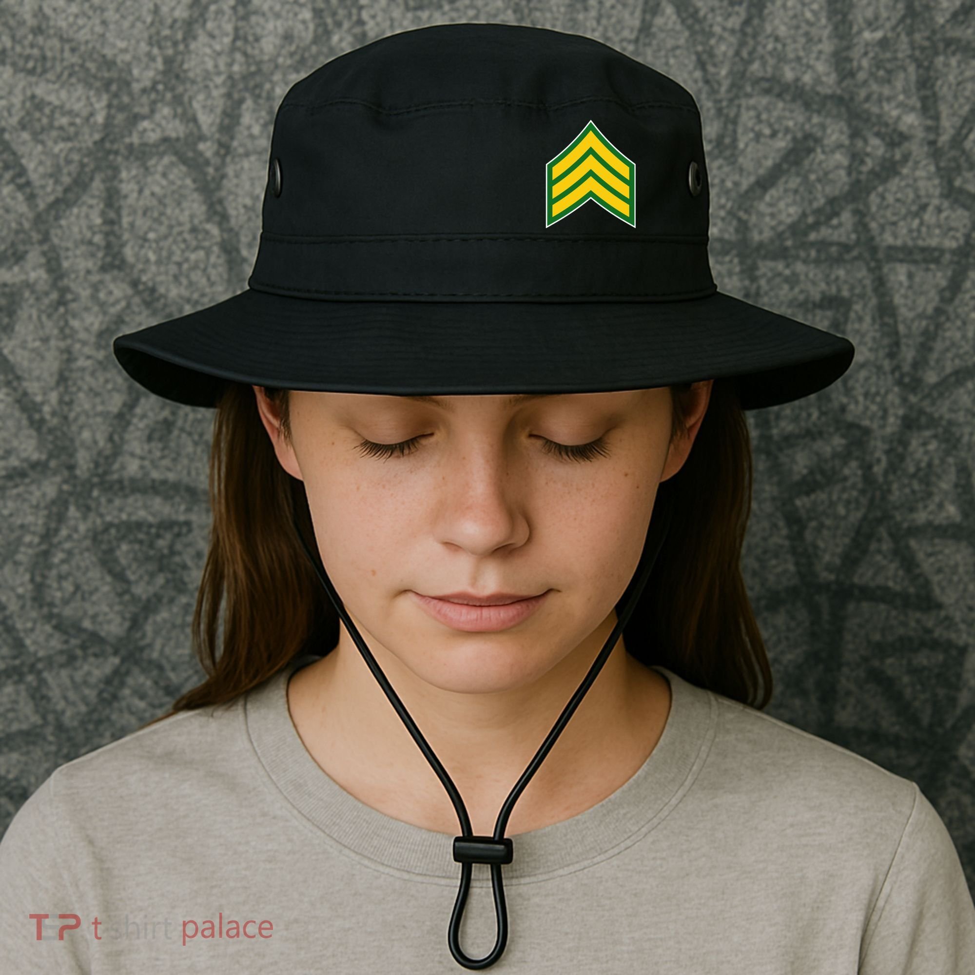 Sergeant Military Badge Bucket Hat