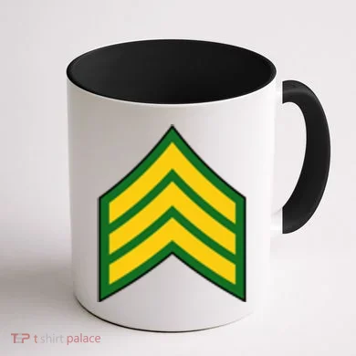 Sergeant Military Badge Coffee Mug back