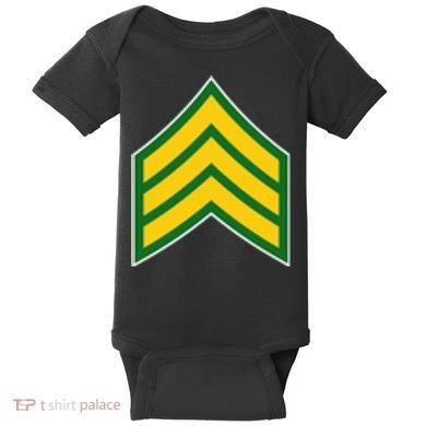 Sergeant Military Badge Baby Bodysuit