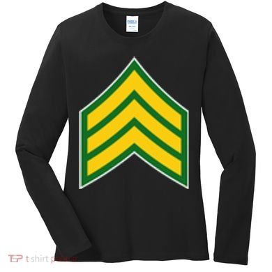 Sergeant Military Badge Women's Long Sleeve Shirt
