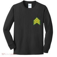 Sergeant Military Badge Kids Long Sleeve Shirt thumb 0
