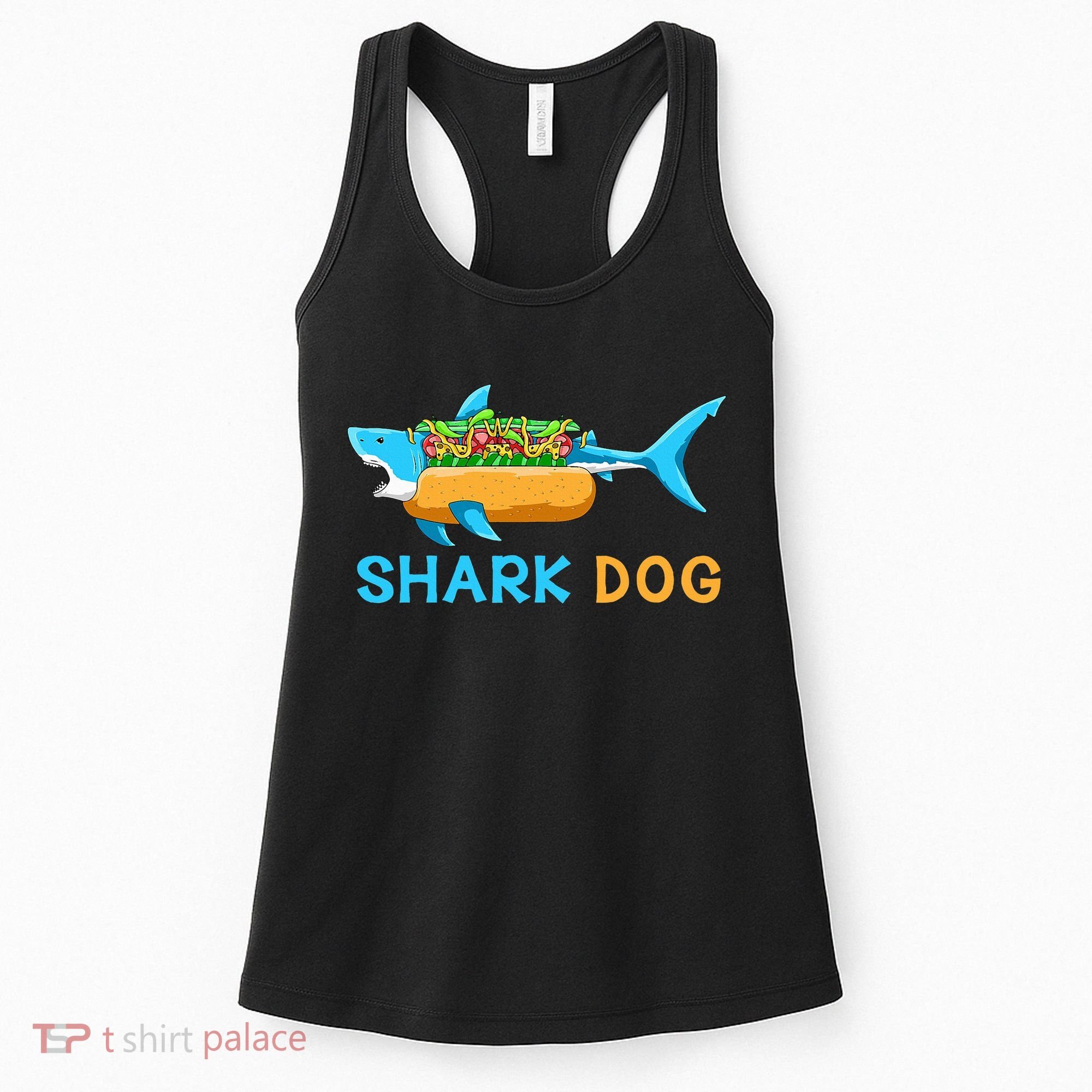 Shark Marine Biologist Ocean Animal Hot Dog Shark Women's Tank Top