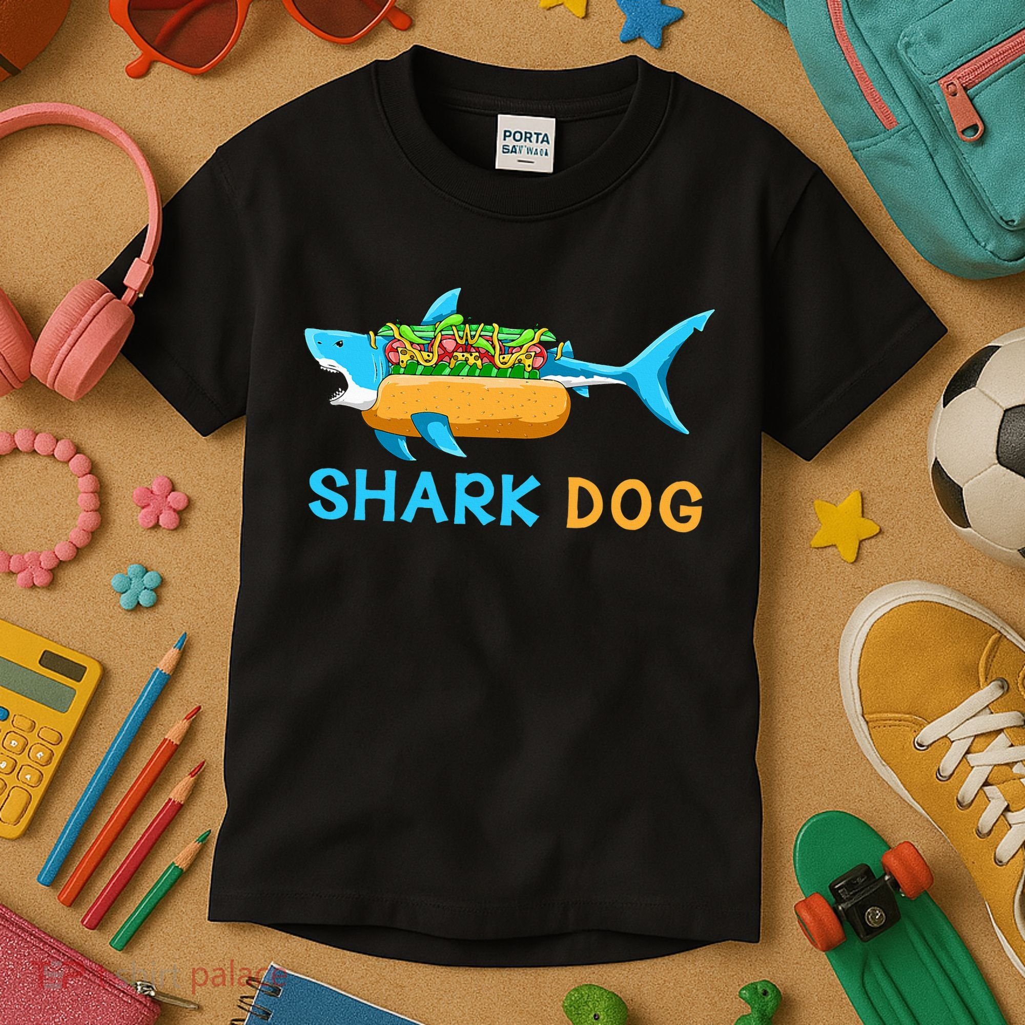 Shark Marine Biologist Ocean Animal Hot Dog Shark Kids T-Shirt