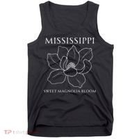 Sweet Magnolia Bloom Mississippi With Southern Charm Tank Top thumb 0