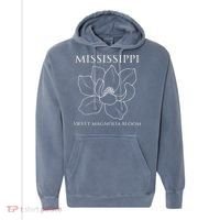 Sweet Magnolia Bloom Mississippi With Southern Charm Comfort Colors Garment-Dyed Hooded Sweatshirt thumb 0