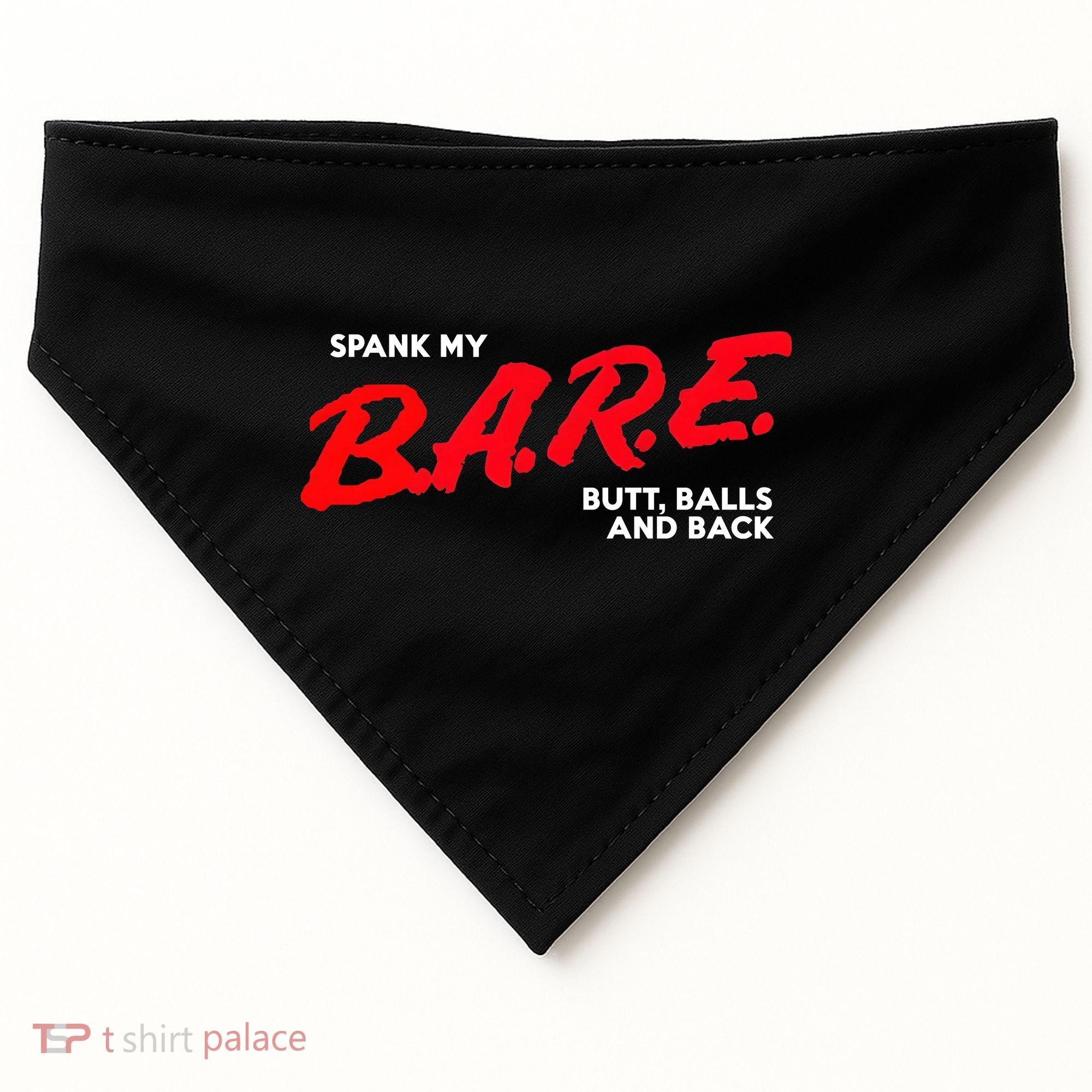 Spank My B.A.R.E. Butt Balls And Back USA-Made Doggie Bandana