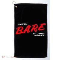 Spank My B.A.R.E. Butt Balls And Back Golf Towel thumb 0