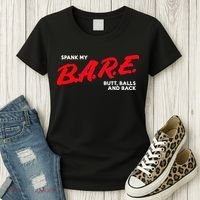 Spank My B.A.R.E. Butt Balls And Back Women's T-Shirt thumb 3