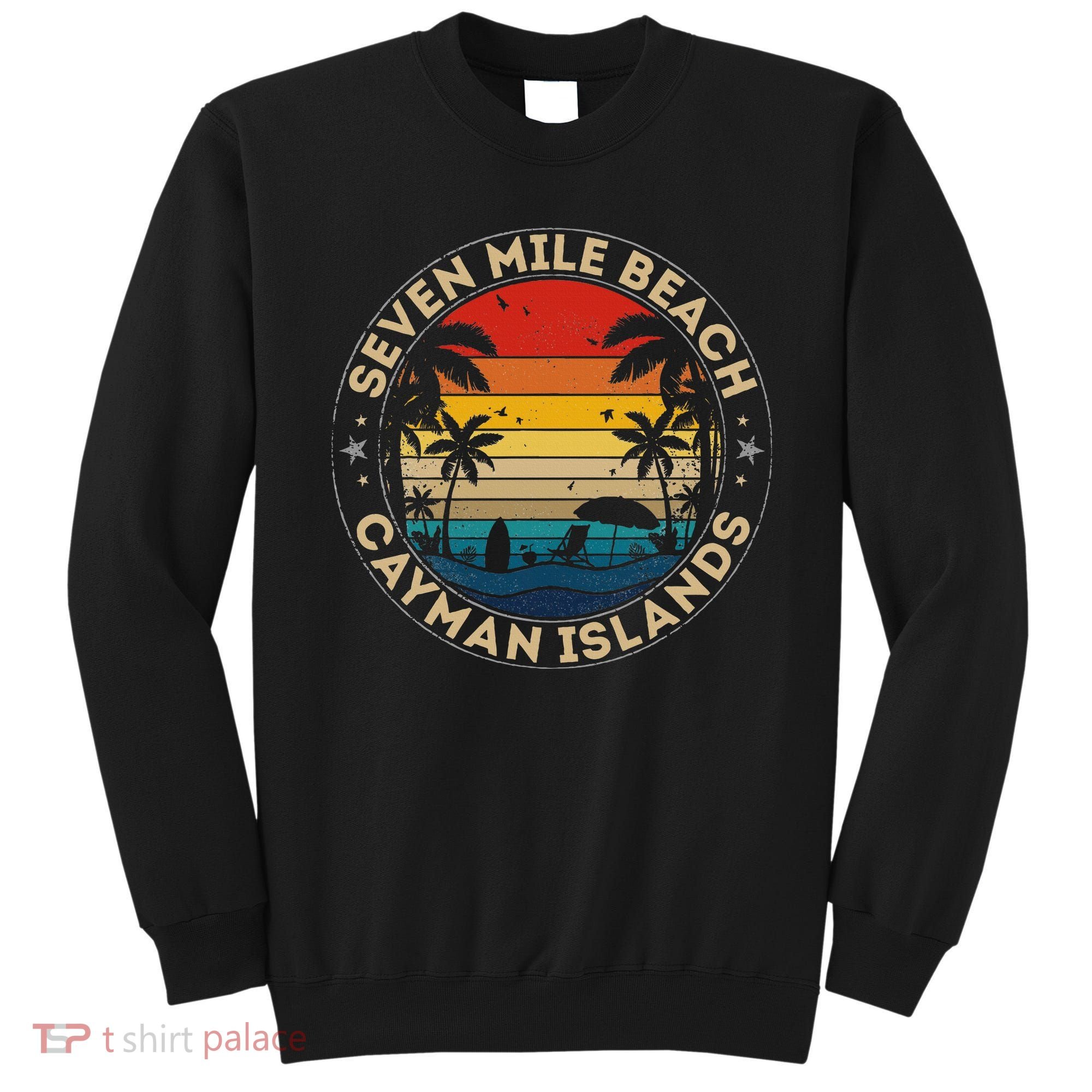 Seven Mile Beach Souvenir Cayman Islands Reminder Sweatshirt