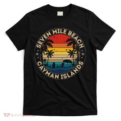Seven Mile Beach Souvenir Cayman Islands Reminder T-Shirt