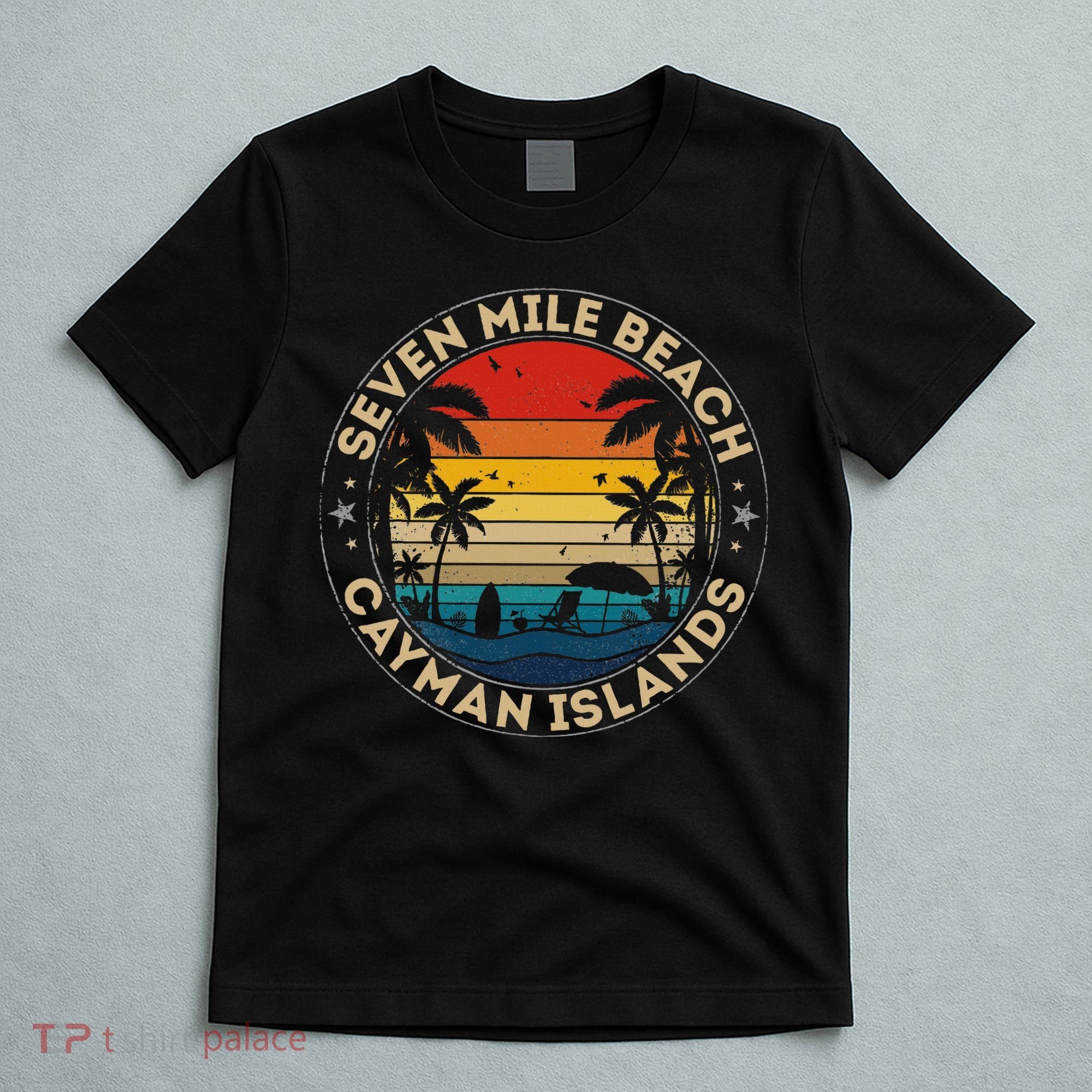 Seven Mile Beach Souvenir Cayman Islands Reminder T-Shirt