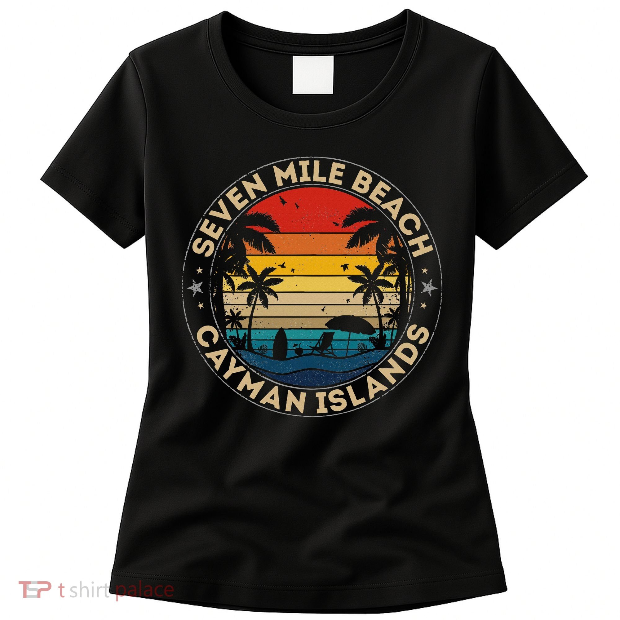 Seven Mile Beach Souvenir Cayman Islands Reminder Women's T-Shirt