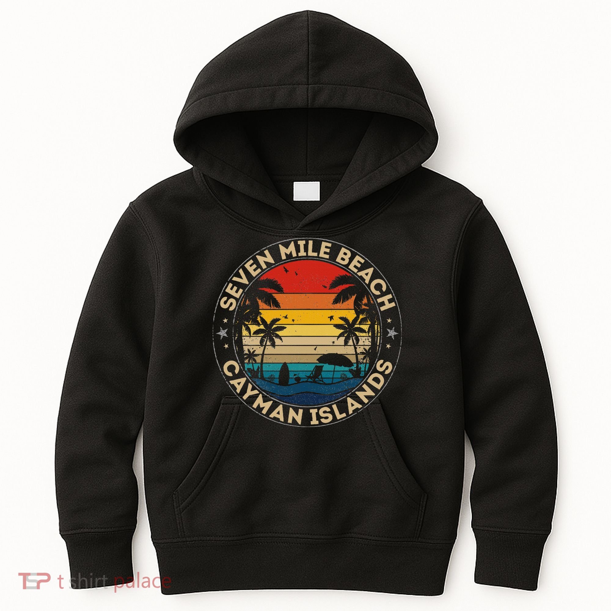 Seven Mile Beach Souvenir Cayman Islands Reminder Kids Hoodie