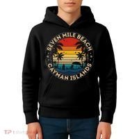 Seven Mile Beach Souvenir Cayman Islands Reminder Kids Hoodie thumb 4