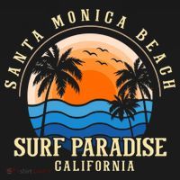 Santa Monica Beach California Doggie Tank thumb 4