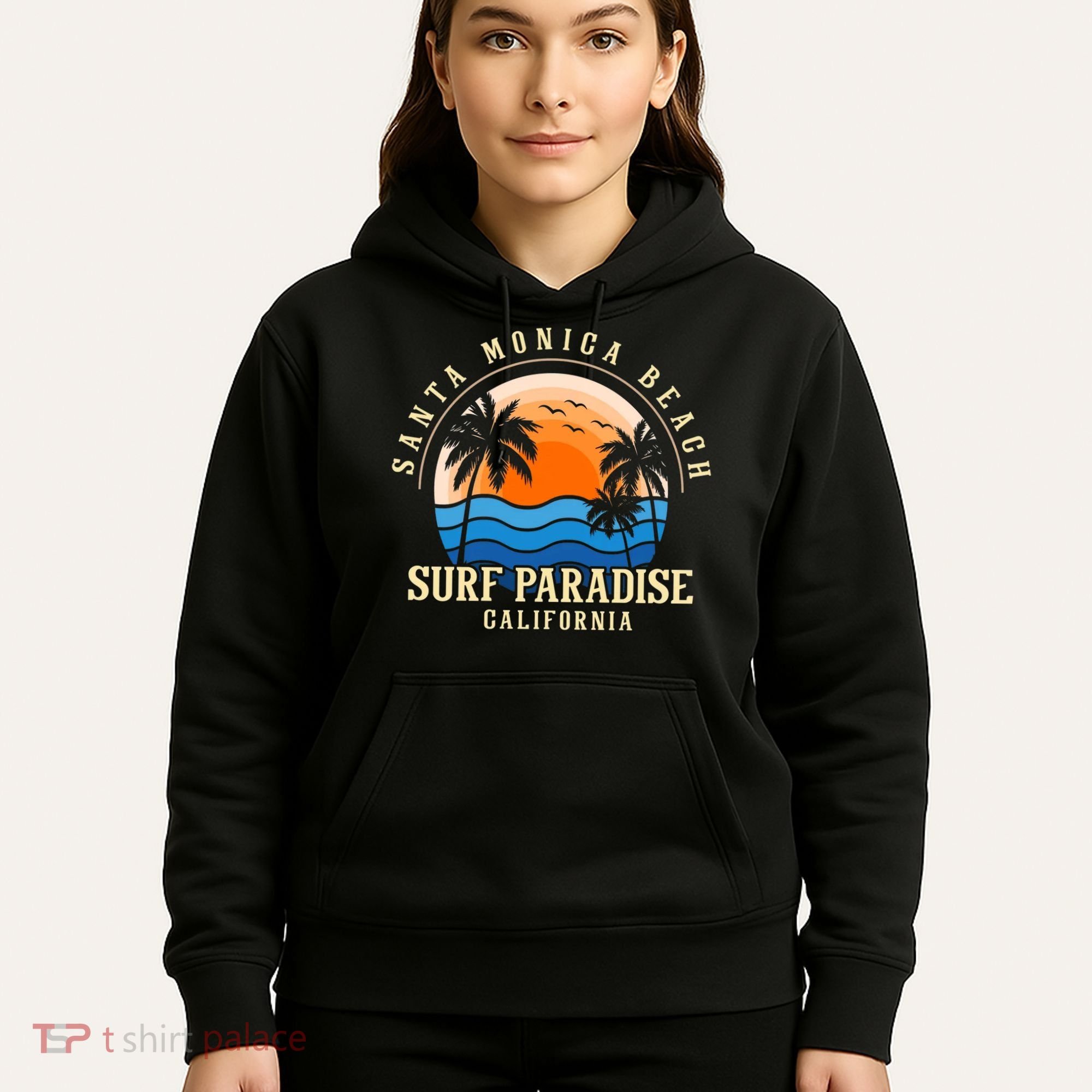 Santa Monica Beach California Hoodie