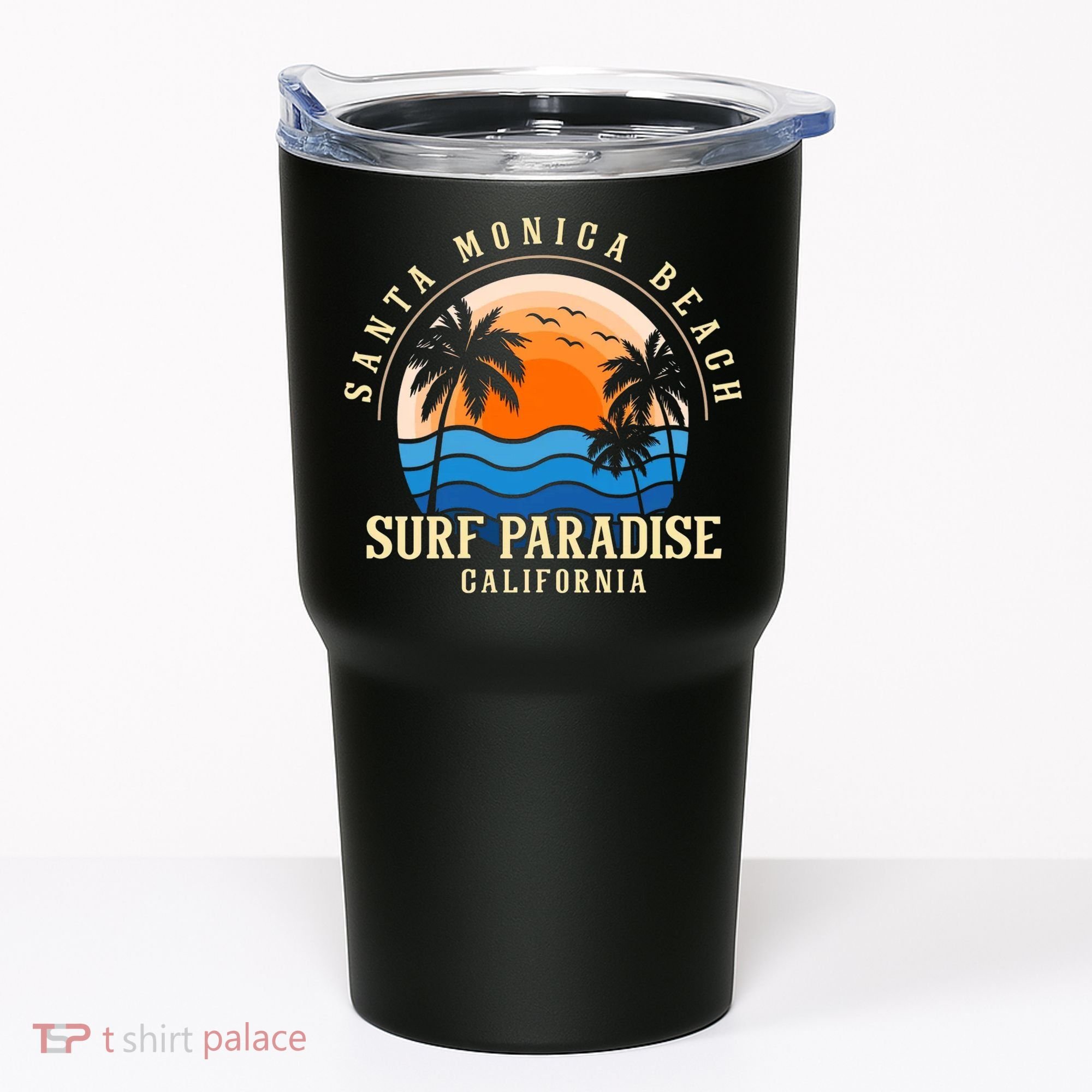 Santa Monica Beach California Tumbler