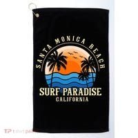 Santa Monica Beach California Golf Towel thumb 0