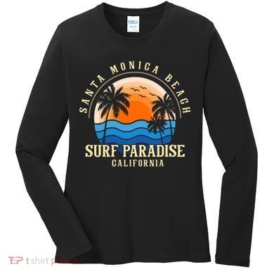 Santa Monica Beach California Women's Long Sleeve Shirt