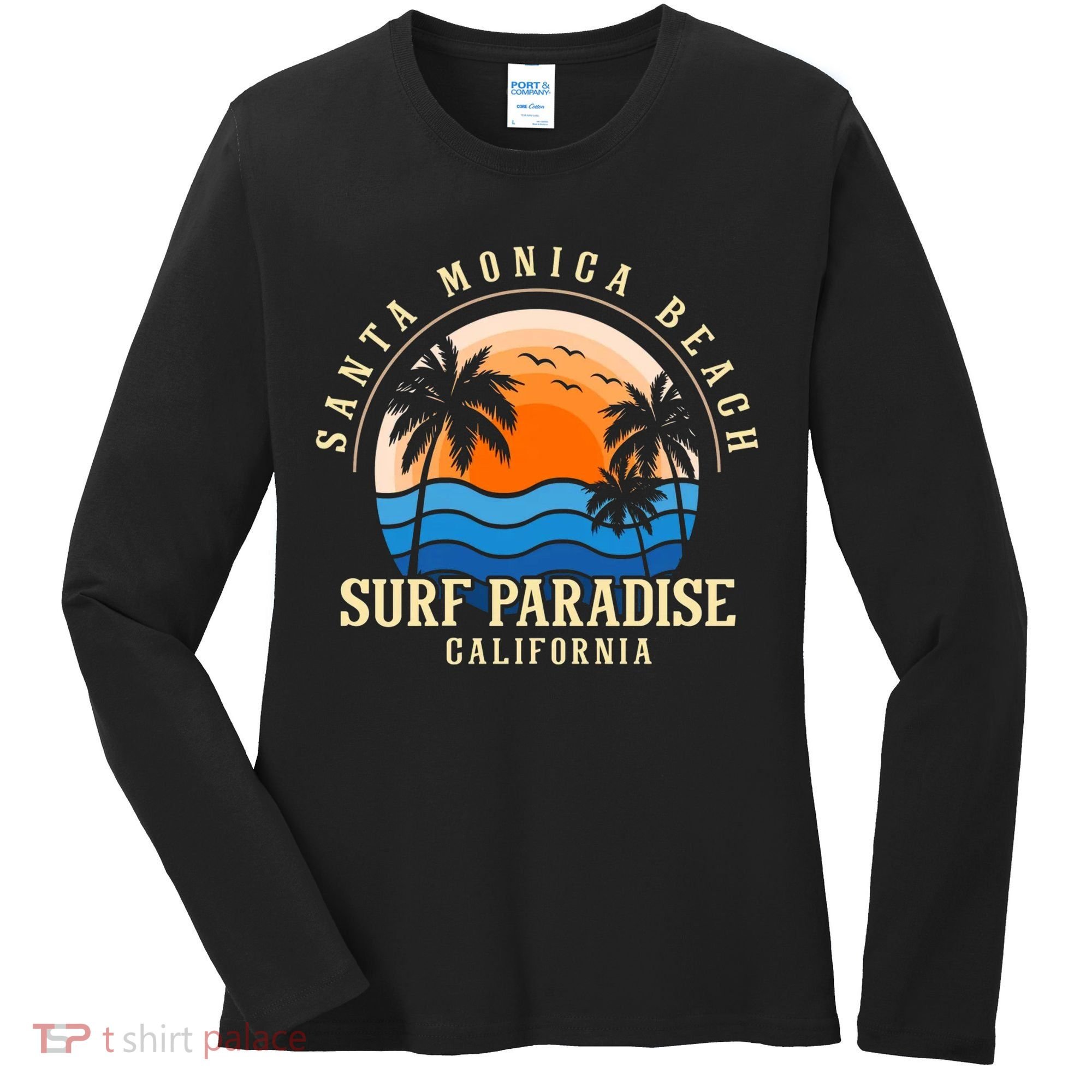 Santa Monica Beach California Women's Long Sleeve Shirt