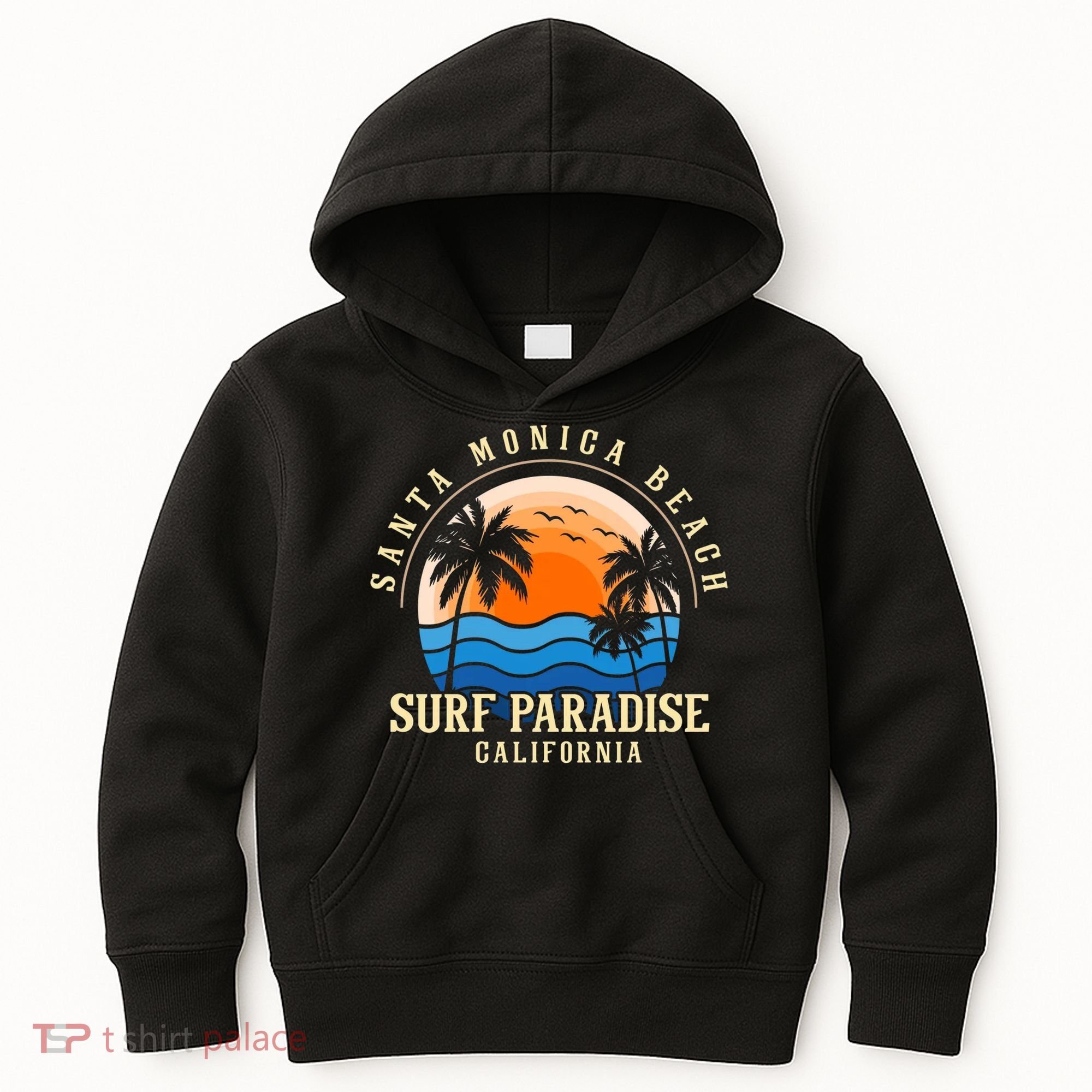 Santa Monica Beach California Kids Hoodie