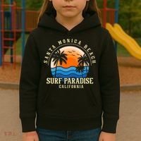 Santa Monica Beach California Kids Hoodie thumb 3