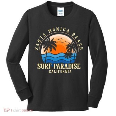 Santa Monica Beach California Kids Long Sleeve Shirt