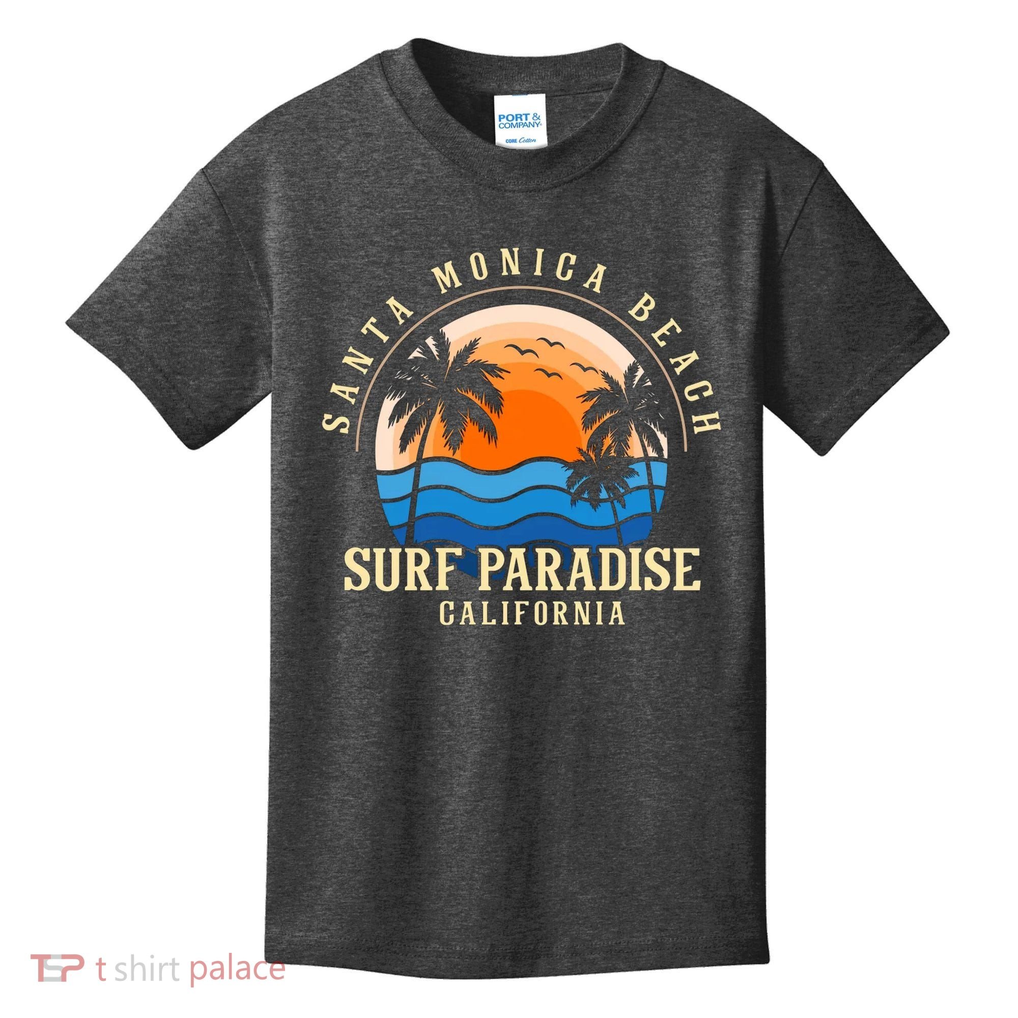 Santa Monica Beach California Kids T-Shirt