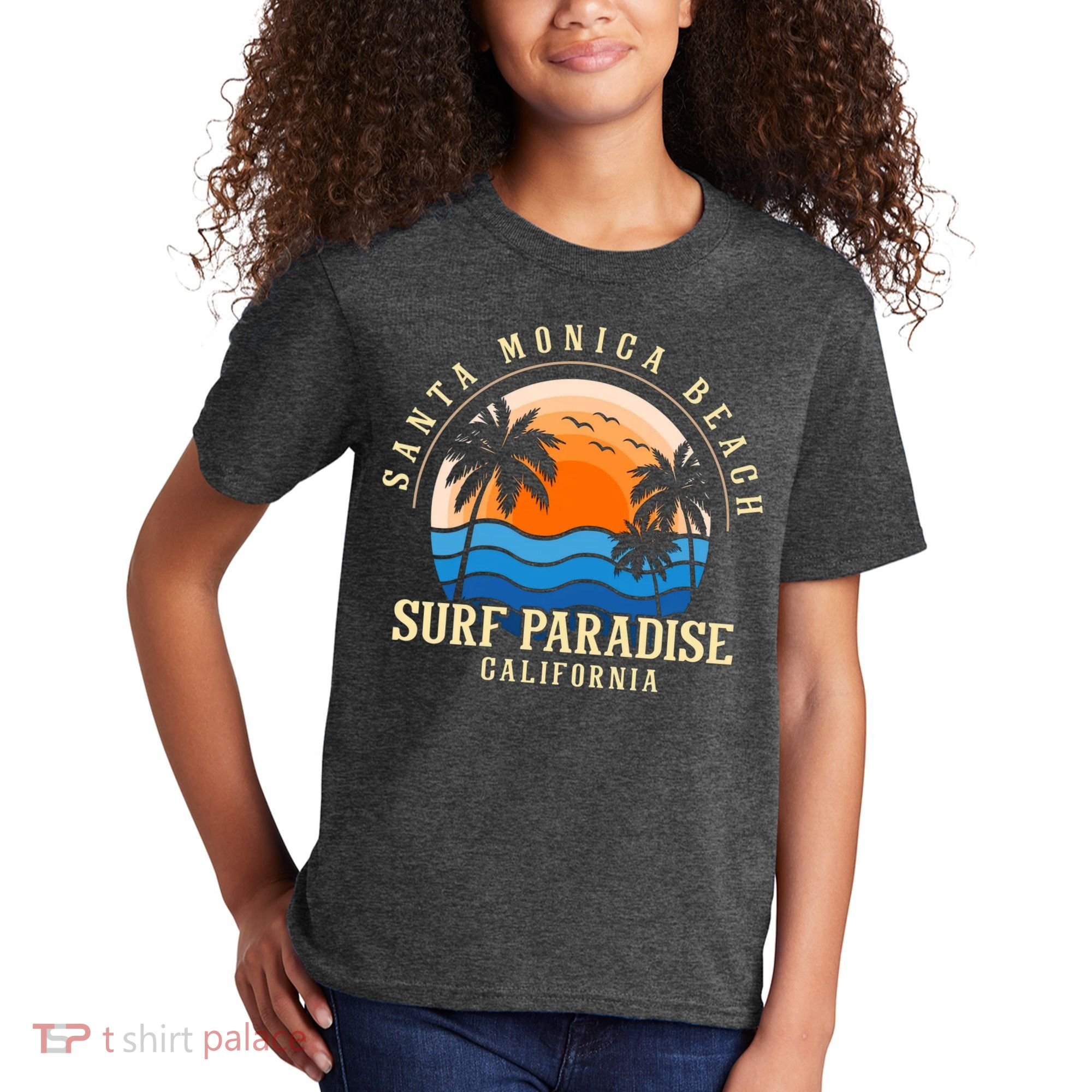 Santa Monica Beach California Kids T-Shirt