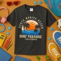 Santa Monica Beach California Kids T-Shirt thumb 3
