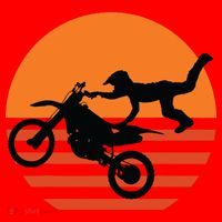 Supercross Motocross Brap Dirt Bike Rider Tee Santa Hat thumb 1