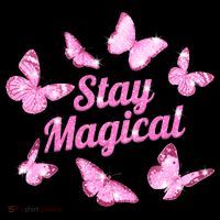 Stay Magical Butterfly Cute Gift Button thumb 1