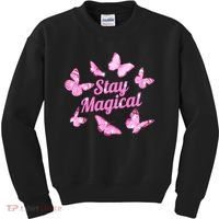 Stay Magical Butterfly Cute Gift Kids Sweatshirt thumb 0