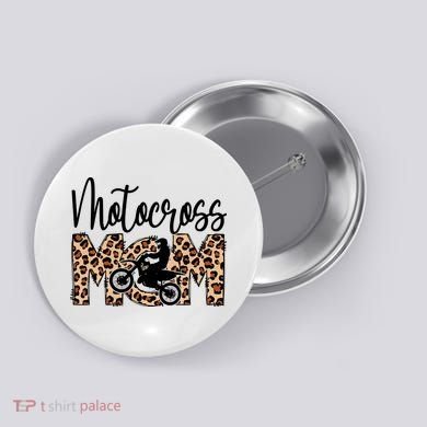 Sports Mom Motocross Button