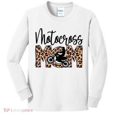 Sports Mom Motocross Kids Long Sleeve Shirt