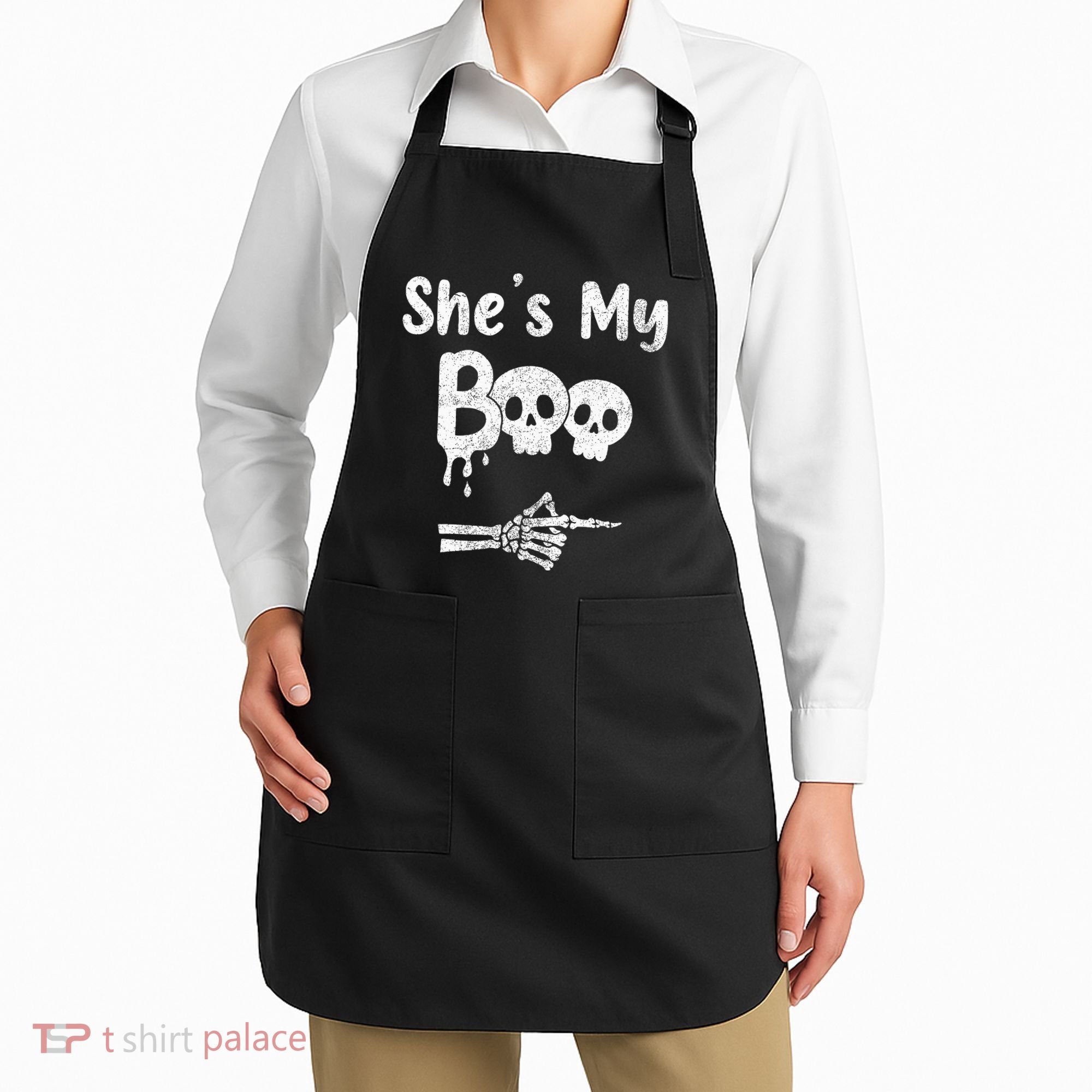 She’S My Boo Skull Face Apron