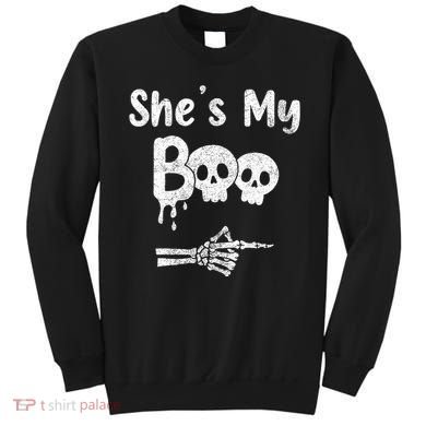 She’S My Boo Skull Face Sweatshirt