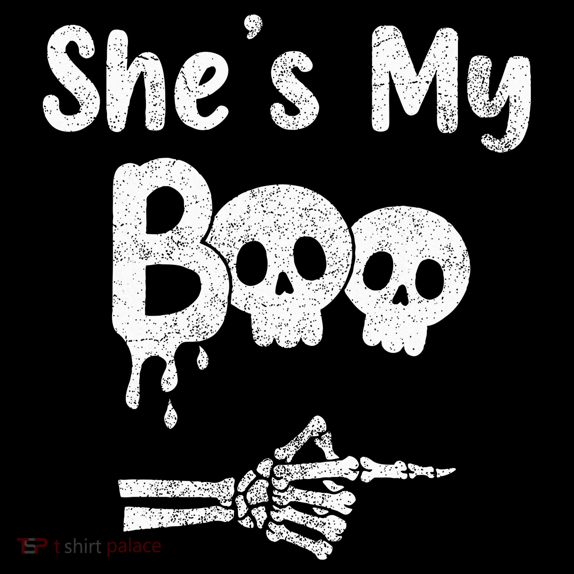 She’S My Boo Skull Face Sweatshirt